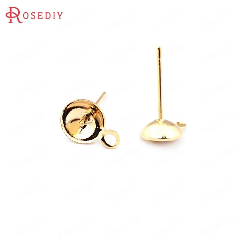 (F355)12 штук 6 мм с покрытыем цвета чистого 24 каратного золота Цвет латунь