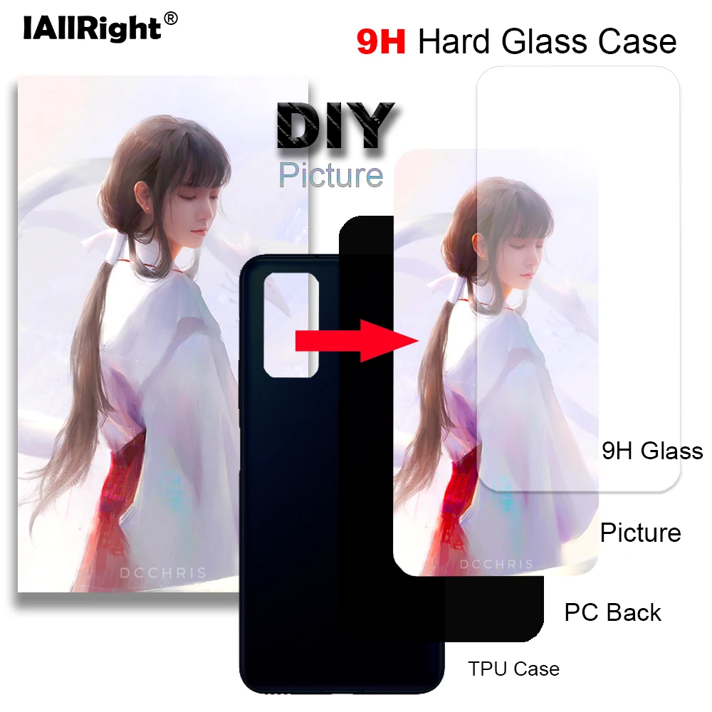 

DIY Phone Case For Huawei Honor V30 V20 V10 V9 20 Pro Play 3 10 20i 9 Tempered Glass Customized Phone Bags 9H Hard Coque Fundas