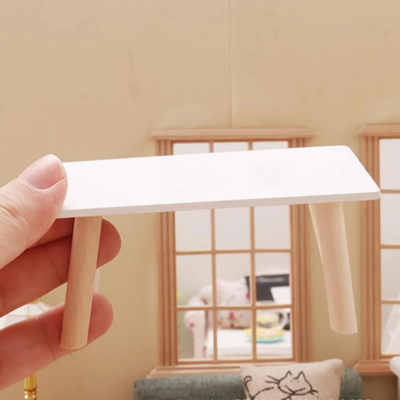 

1:12 Dollhouse Miniature Wooden Tea Table Coffee Table Living Room Furniture Decoration