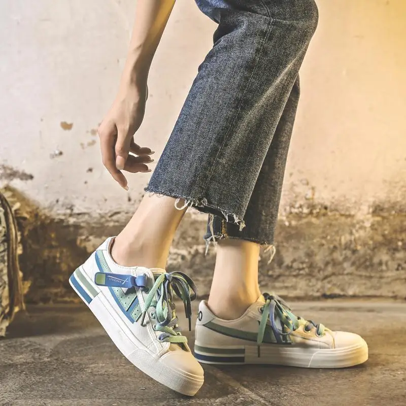 

2021 New Spring And Autumn Canvas Shoes Ladies Breathable All-Match Street Shooting Student Sports Shoes Comfortable Trend Shoes