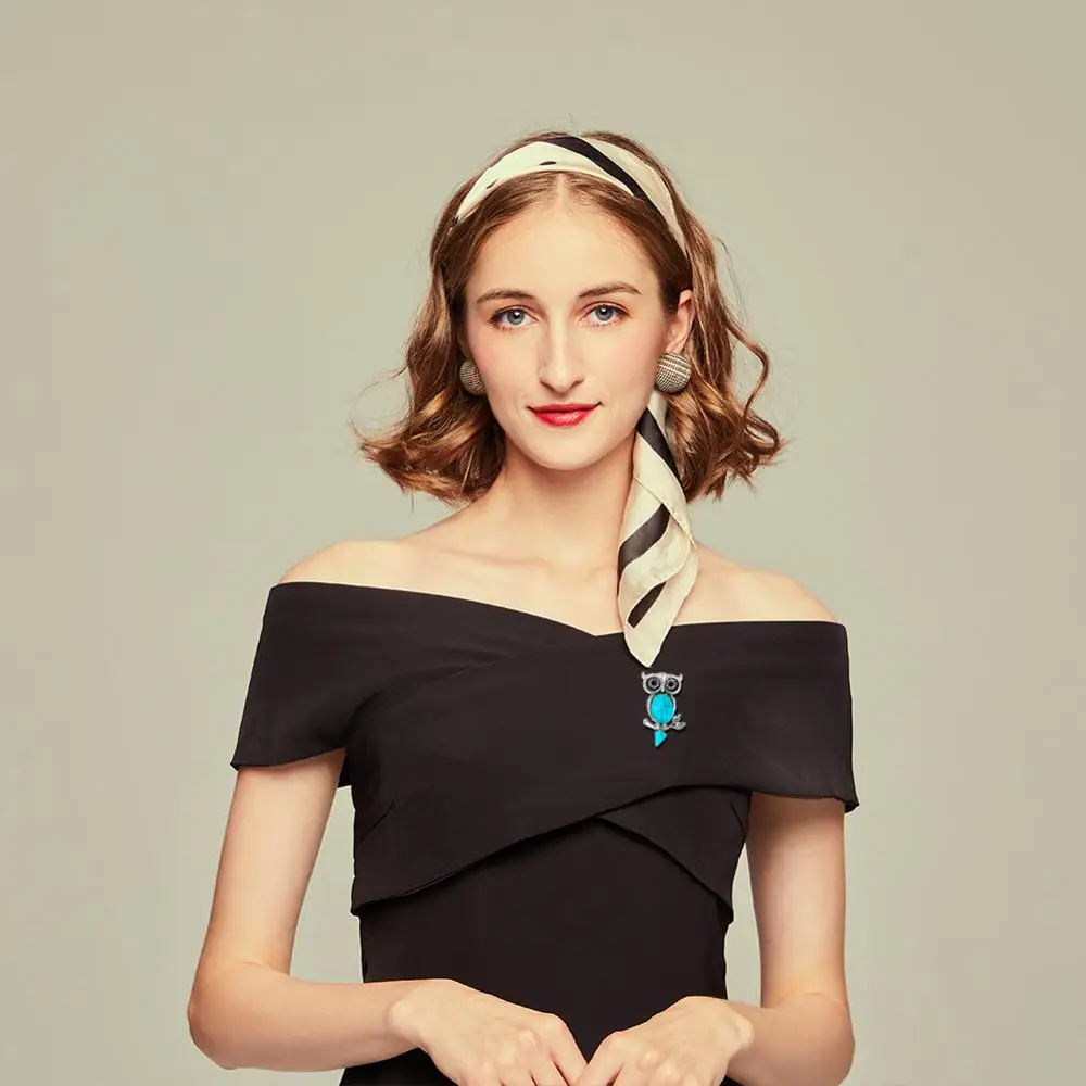 {D & Rui изделия в винтажном стиле искусственным синий камень сова броши и шпильки