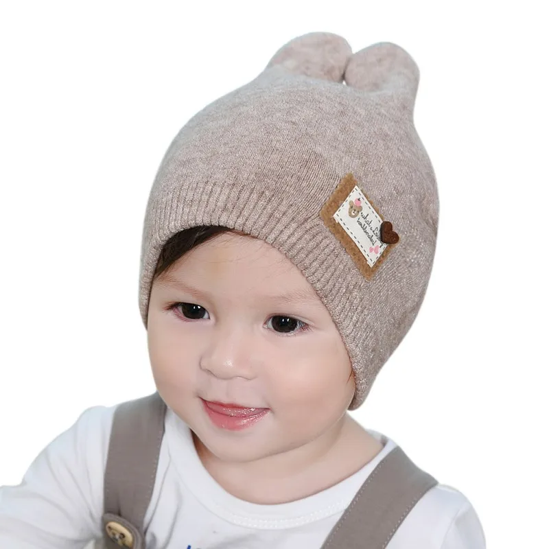 2019 Весна Осень Зима младенческой малыша вязаная шапка кролик длинное ухо ребенка
