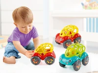 hot baby plastic non toxic colorful animals hand jingle shaking bell car rattles toys music handbell for kids color random
