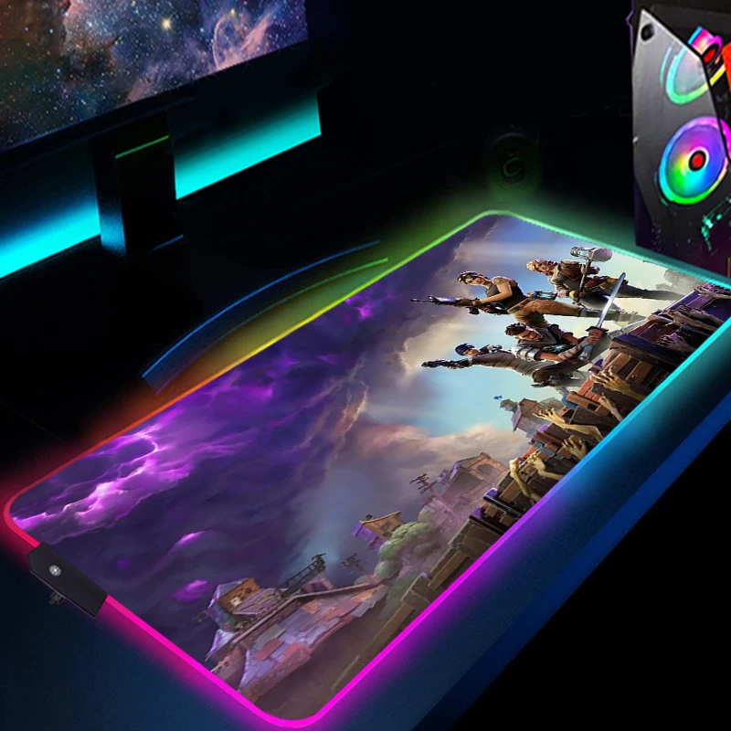 

Apex Legends RGB Mouse Pad Large Gaming Accessories Mousepad Anime Computer Mouse Mat PC Desk Pad Keyboard Pad Notebook desk mat