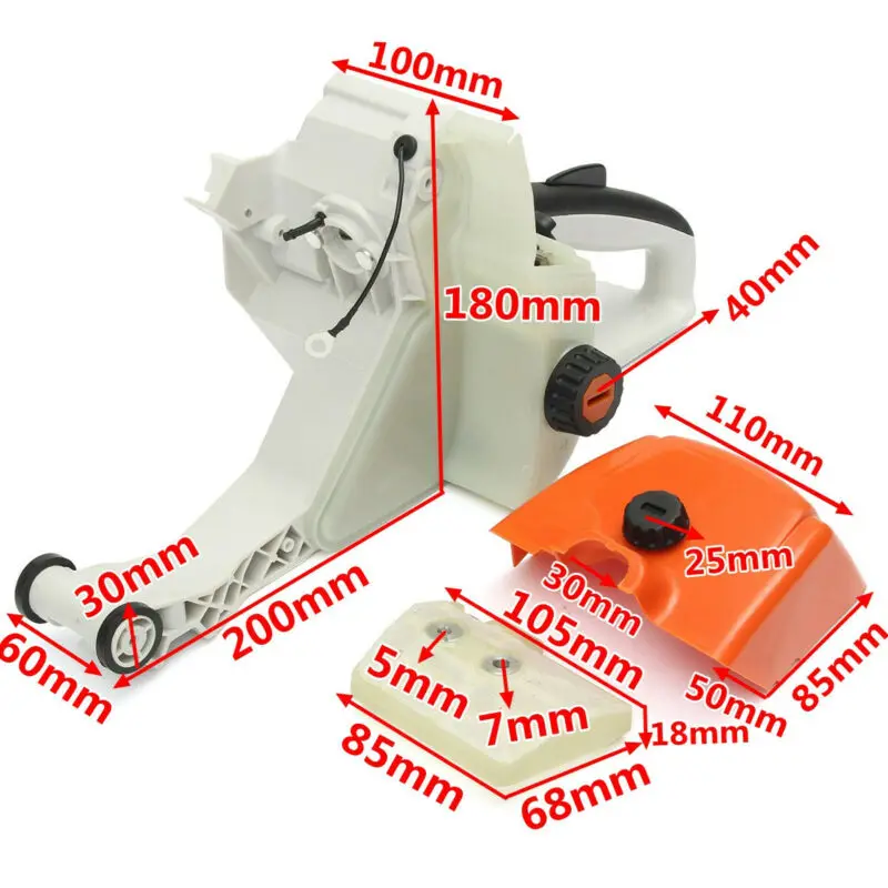 

Rear Gas Fuel Tank Air Filter Handle Cover Set For Stihl Magnum 038, 038AV,MS380