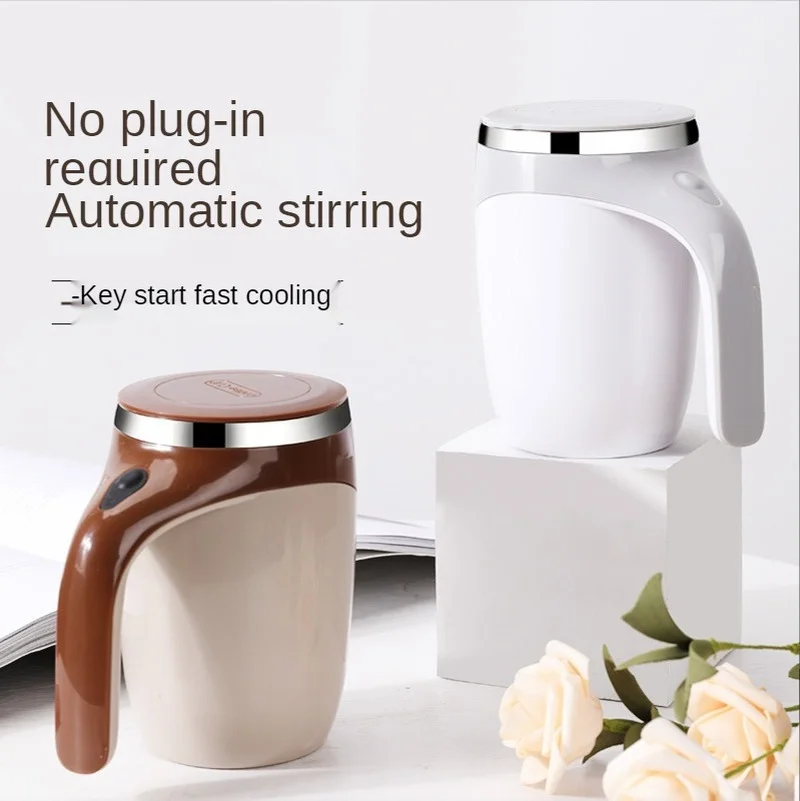 

YAN 's 2021automatic Mixing Cup Coffee Cup Portable Milk Shake Electric Magnetization Cup Lazy Mug Stainless Steel Creative