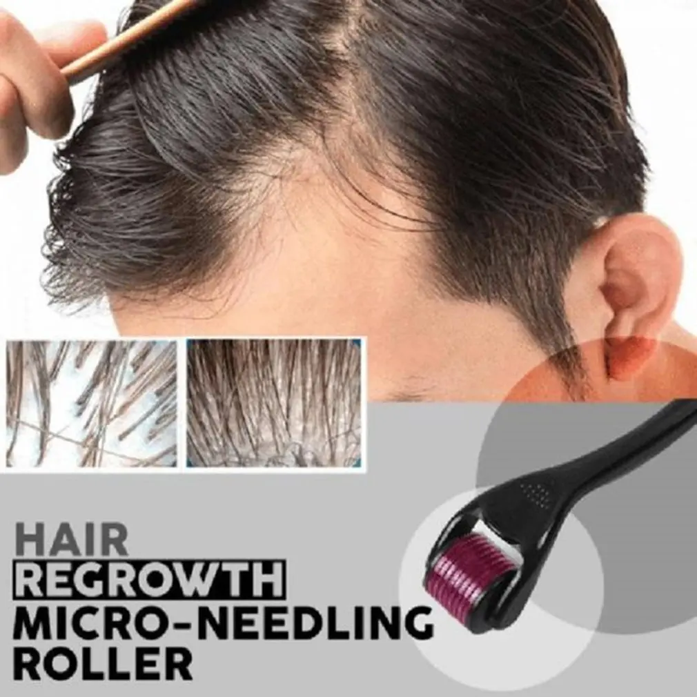 0.3mm Micro Needle 540 Roller Derma Roller Titanium Hair Regrowth Beard Growth Anti Hair Loss Treatment Thinning Receding
