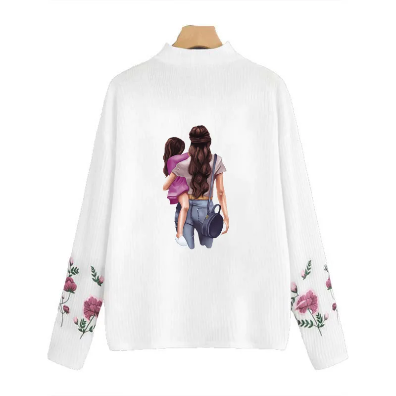 С теплопередачей DIY патчи мама для девочек и мальчиков с принтом нашивки на