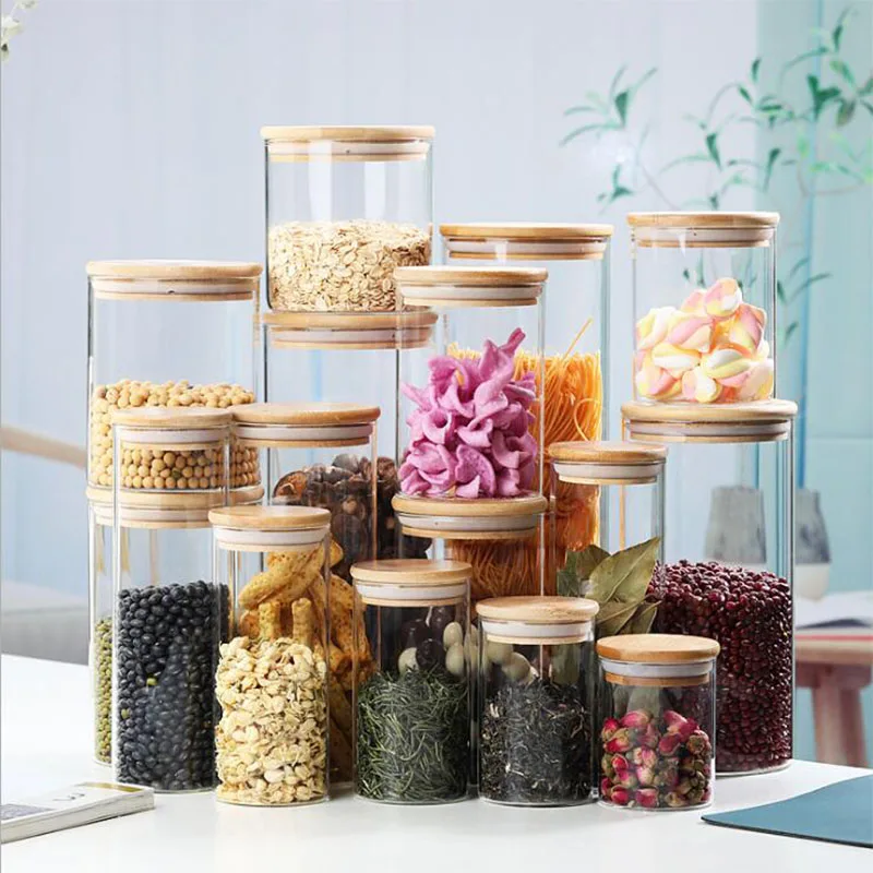 

storage jar seal candy bottle hydrating lotion cosmetic travel empty glass for solid,powder, cosmetic containers Bottlin