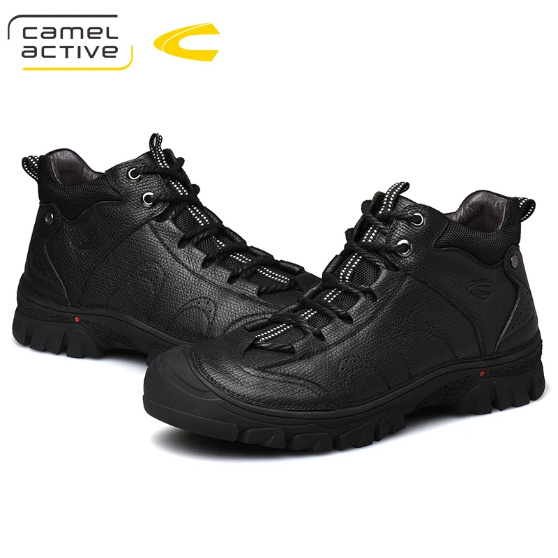Мужские походные ботинки Camel Active прочные теплые дышащие сапоги из натуральной