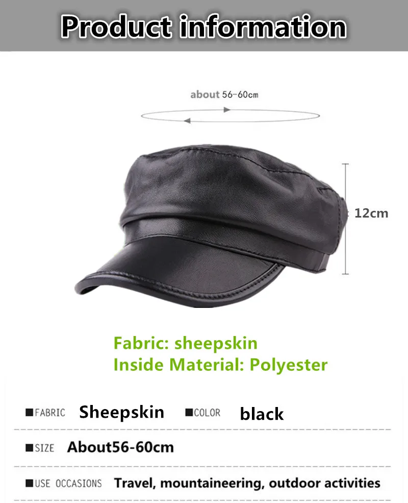 SHALUOTAOTAO Новинка Snapback модная овчина шляпа из натуральной кожи зимние теплые армейские кепки для мужчин и женщин для отдыха брендовые шапки