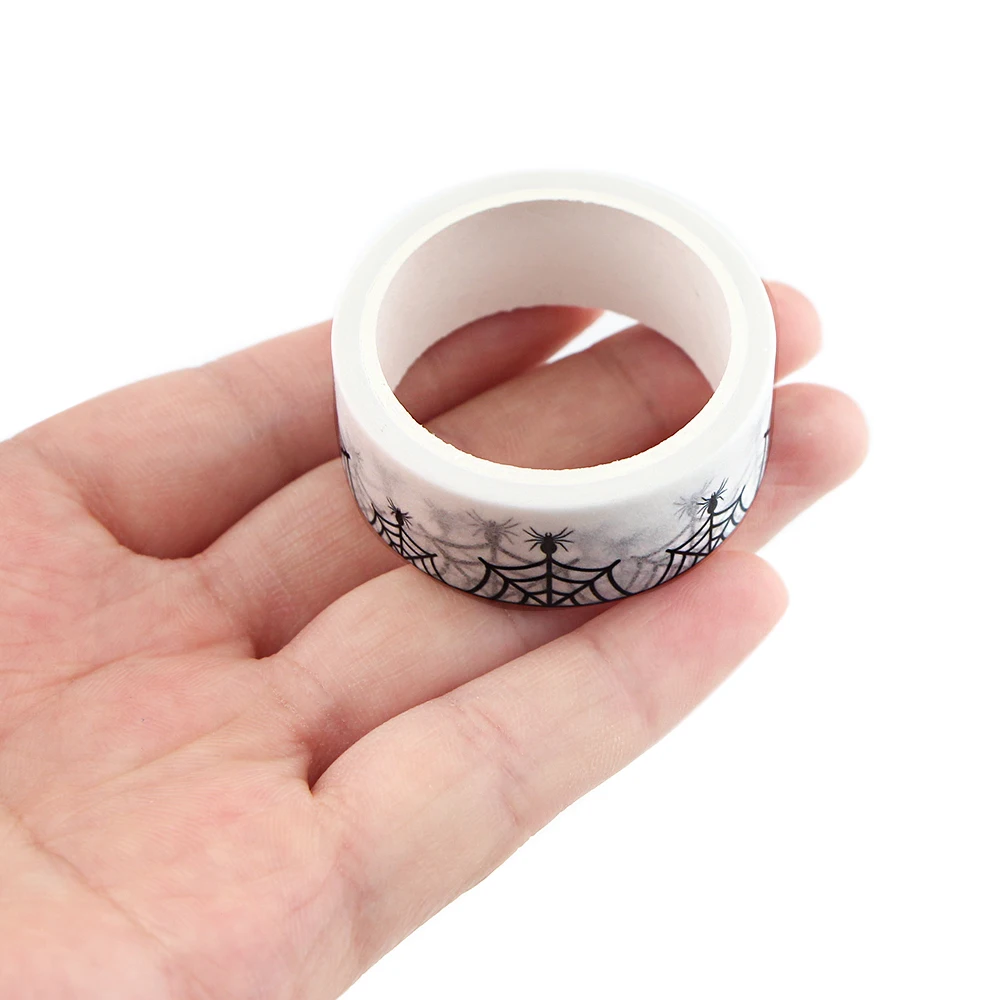

20pcs/lot Flyingbee 15mmx5m Spider Web Paper Washi Tape Adhesive Tape DIY Scrapbooking Sticker Label Masking Tape X0887