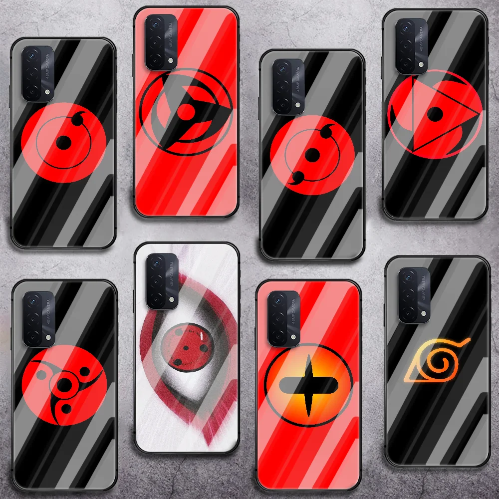 

Cool Hot Anime Sharingan Phone Tempered Glass Case Cover For oppo realme find reno a c x3 gt 53 5 6 7 11 Pro 5g Cell 3D Painting