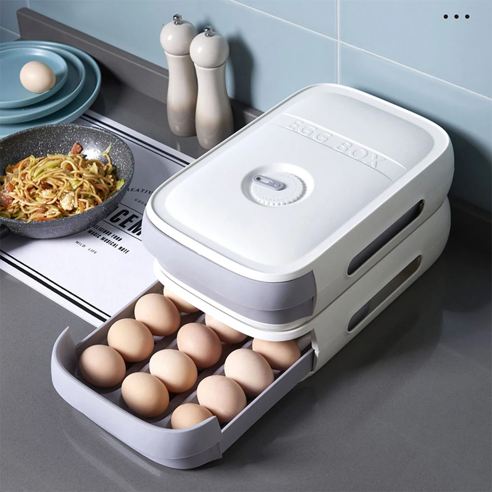 Ящик для хранения яиц бытовой Органайзер холодильника сохранения свежести кухни