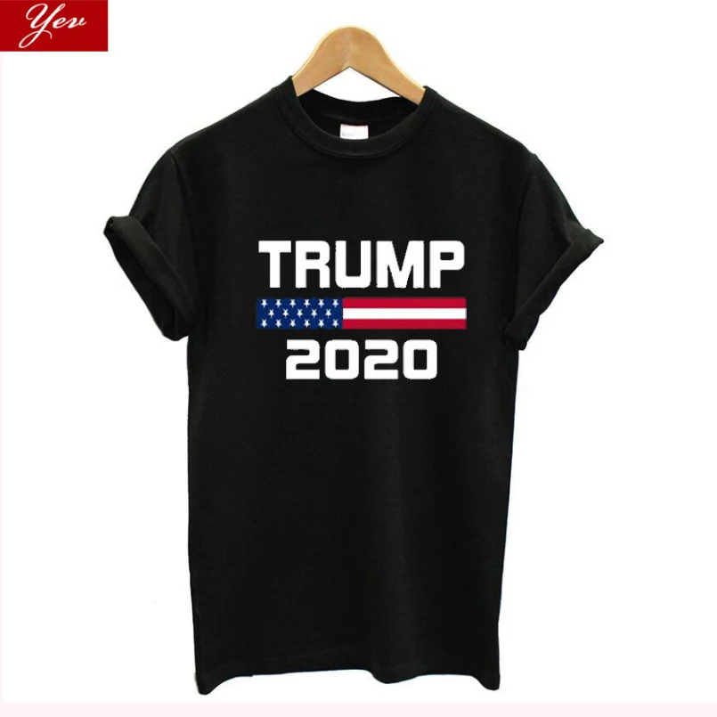 Новинка 2020 Забавные футболки с изображением Трампа женская уличная одежда из 100%