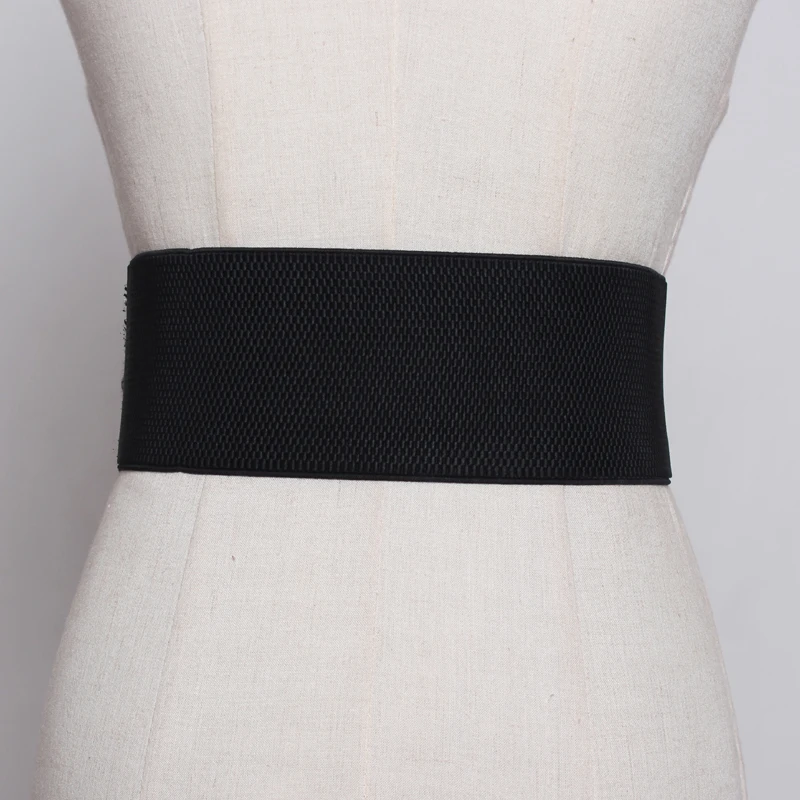 

brand design Waistband Women's Elastic Wide Belt Stretchy Corset Female Black Cincher Waistbands wide Belts for Lady Dress