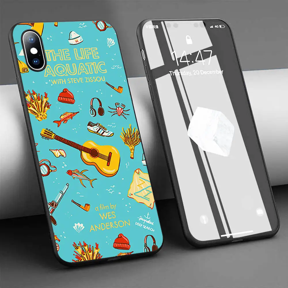 Мягкий силиконовый чехол Wes Anderson Guitar для iPhone 11 Pro Max X 5S 6 6S XR XS 7 8 Plus телефона|Бамперы|