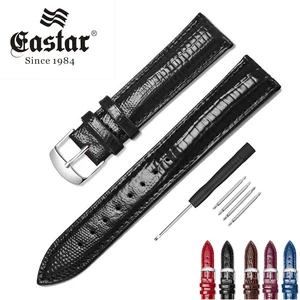 Ремешок из натуральной кожи для наручных часов, цветной универсальный браслет с пряжкой из нержавеющей стали, 14-20 мм, с инструментами