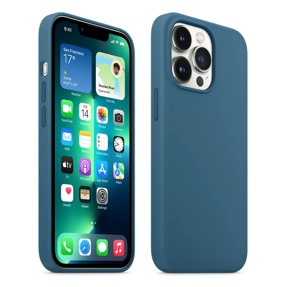 

Original Silicone Case - Blue Jay for iPhone 13/13 Pro/13 Pro Max/13 Mini Cover Compatible with Apple MagSafe Accessories