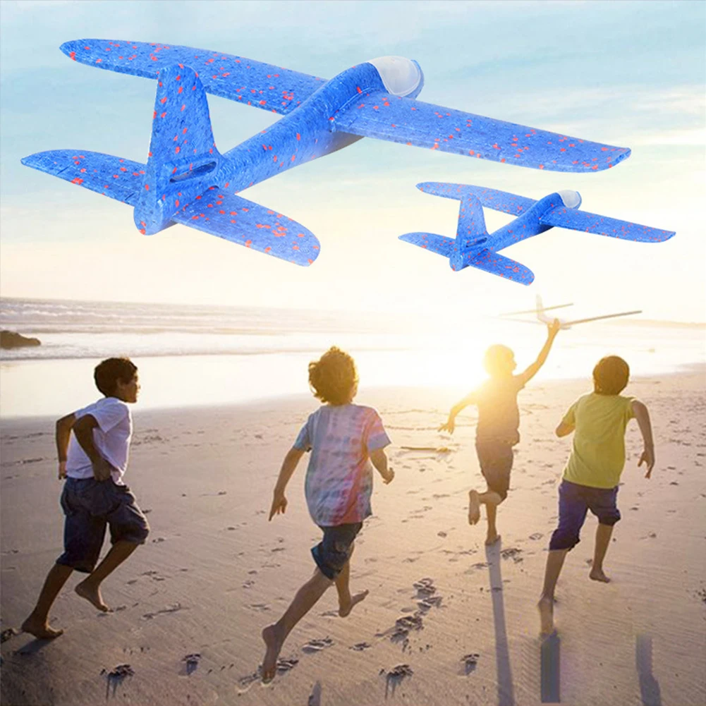 Самолет-планер из пенопласта инерционная круглая летающая модель летающего