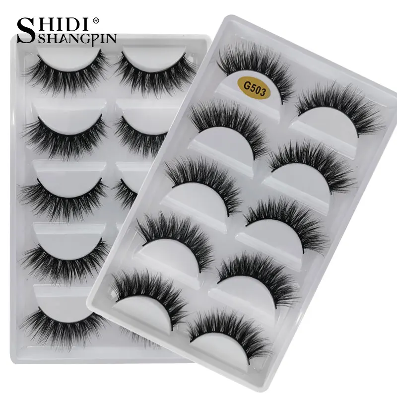 

Natural long 5 Pairs Eyelashes Makeup False Eyelashes Full Strip Lashes Mink Eyelashes Thick 3d Mink Lashes maquillaje faux cils