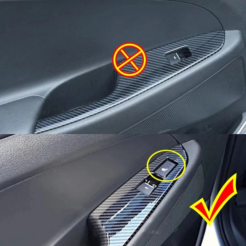 

ABS Door Window Glass Panel Armrest Lift Switch Buttons Cover Trims For Hyundai Tucson 2015 2016 2017 2018 2019 Car Accessories