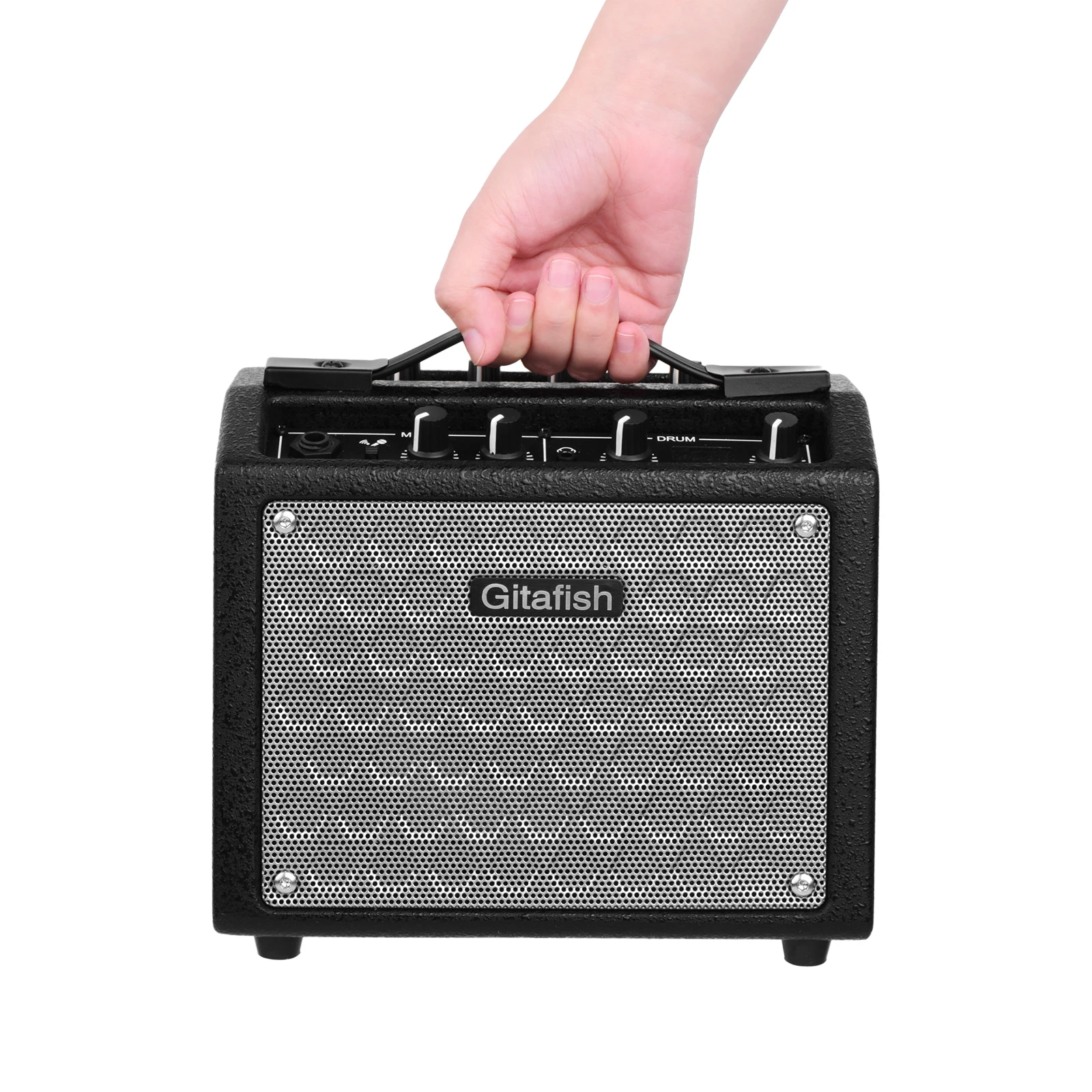 b9 elektrische gitarre verstärker 8w amp lautsprecher gebaut in 18 arten trommel rhythmen mit mic aux eingang headset ausgang volumen free global