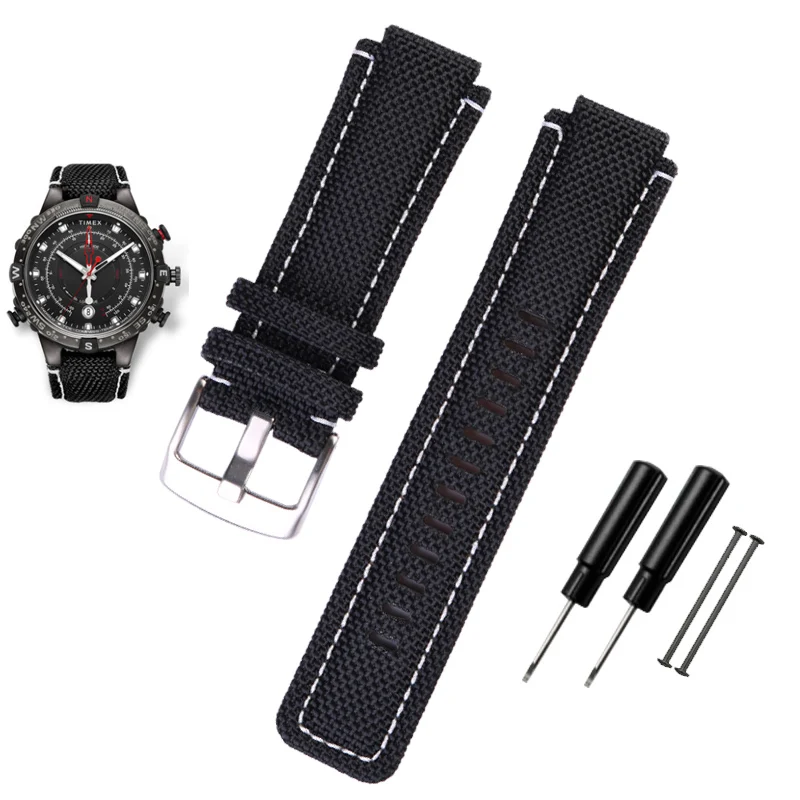 

New Nylon watch strap for TIMEX Watch TW2T76500/TW2T6300/TW2T6400 band 24*16mm watchband with Screw rod and tools waterproof