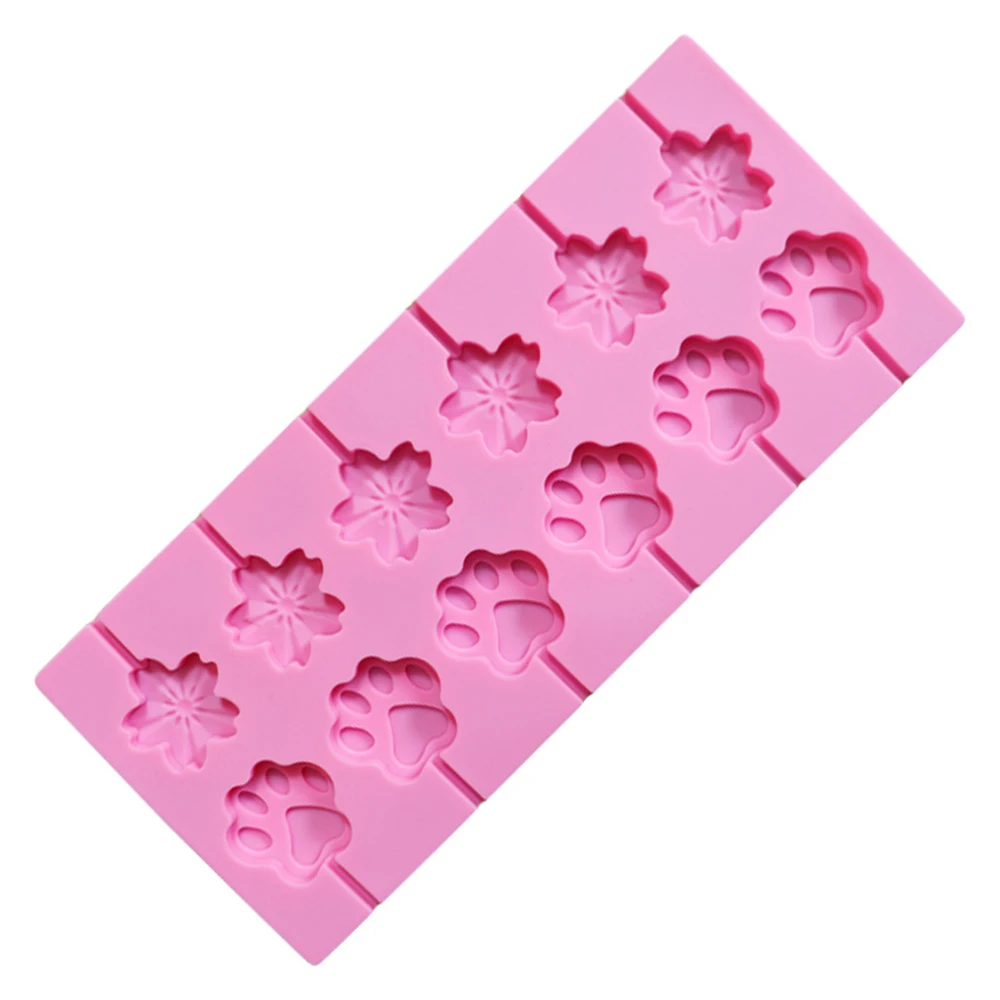 

Silicone Lollipop Mold Bakeware Tool Cat Paw Dog Paw Mold Flower Deer Bear Cookie Mold Candy Chocolate Mold