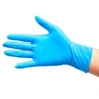 Одноразовые пищевые утолщенные синие перчатки из синтетического каучука без порошка износостойкие, маслостойкие, кислотостойкие и щелочестойкие