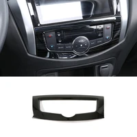 for nissan navara 2017 2018 19 2020 stainless black car air conditioner switch panel cover trim sticker car accessories styling