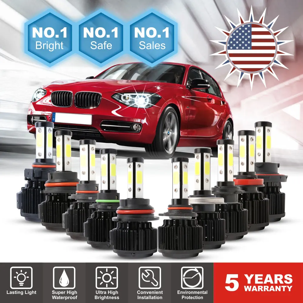 Светодиодный светильник s для авто h4 h7 h3 h1 Geely Atlas головной canbus turbo hir2 bombillas лампы