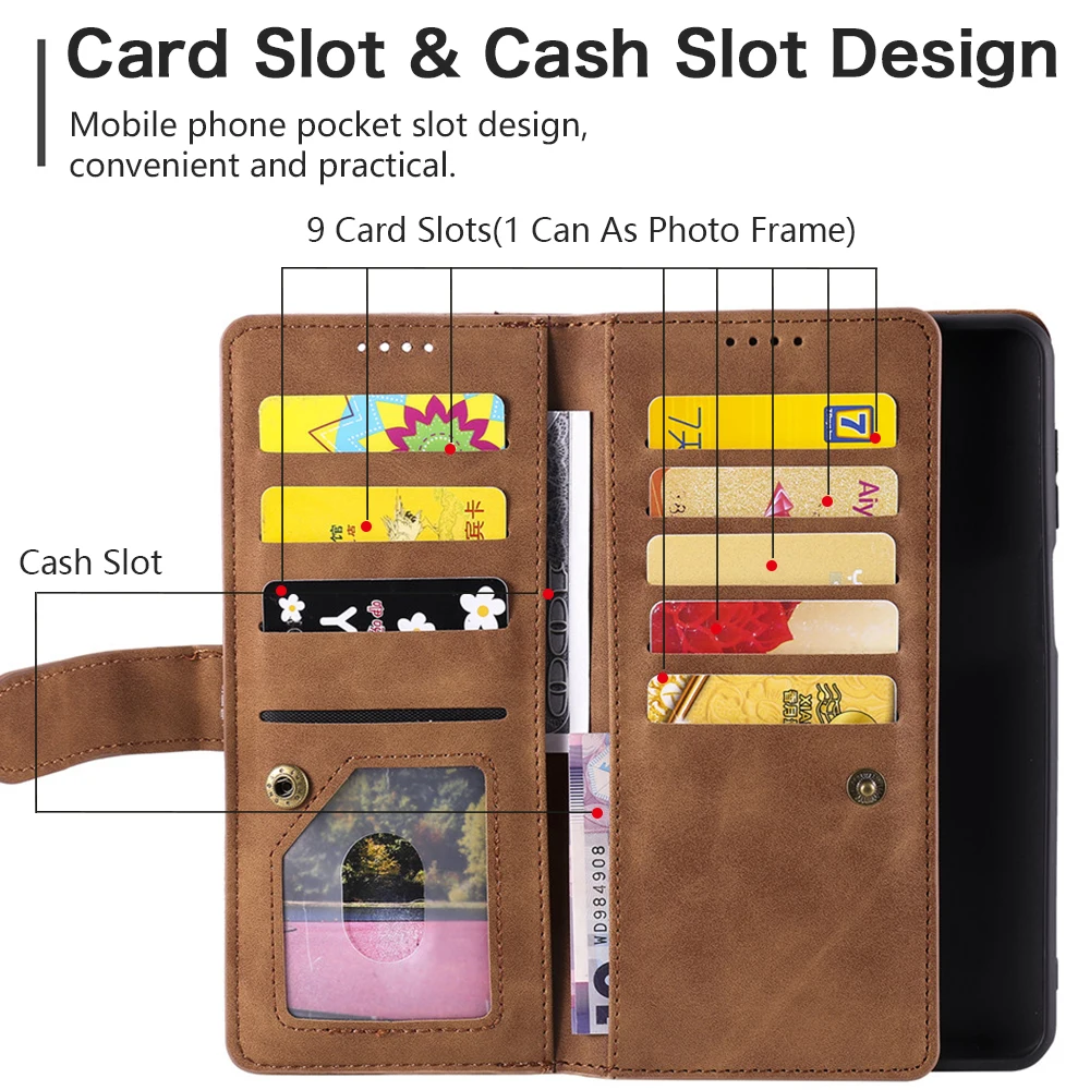 matte leather case for xiaomi 11t poco m4 redmi note 11 10 9 9s pro max plus flip zipper wallet card anti knock phone bags cover free global shipping