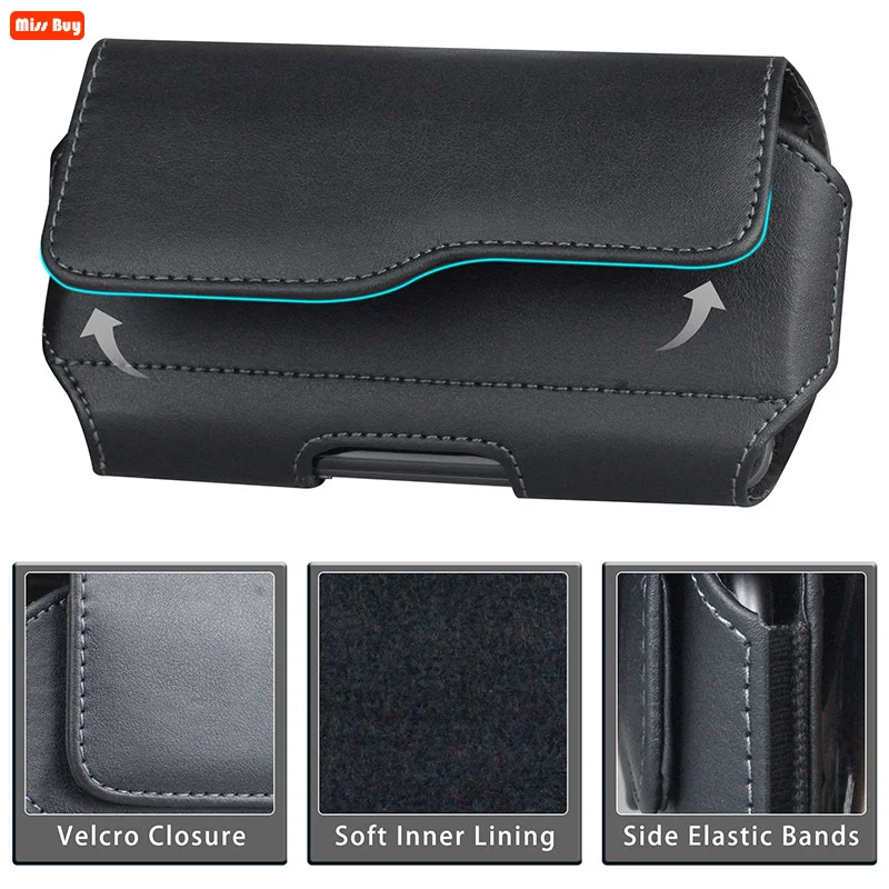 

Universal Phone Pouch For Xiaomi Redmi 9 6 6A 5 Plus 7A Note 7 6 5 Pro Note 8 Pro 4 4X Case Leather Cover Belt Clip Holster Bag