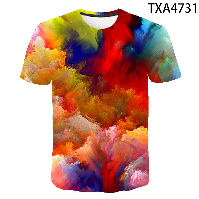 

Flame Men's T-shirt Summer Fashion Short-Sleeved 2021 New 3D Round Neck Tops Smoke Element Shirt Trendy Men's Tshirt Hip Hop