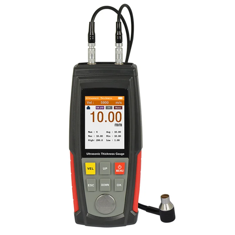 

Digital Ultrasonic Thickness Gauge Meter Tester USB Charging Digital Thickness Metal Tester High Precision WT100A