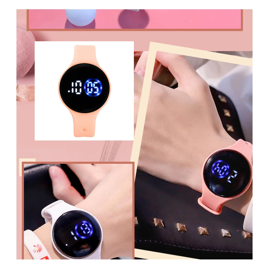 Спортивные водонепроницаемые мужские и женские часы электронные светодиодные