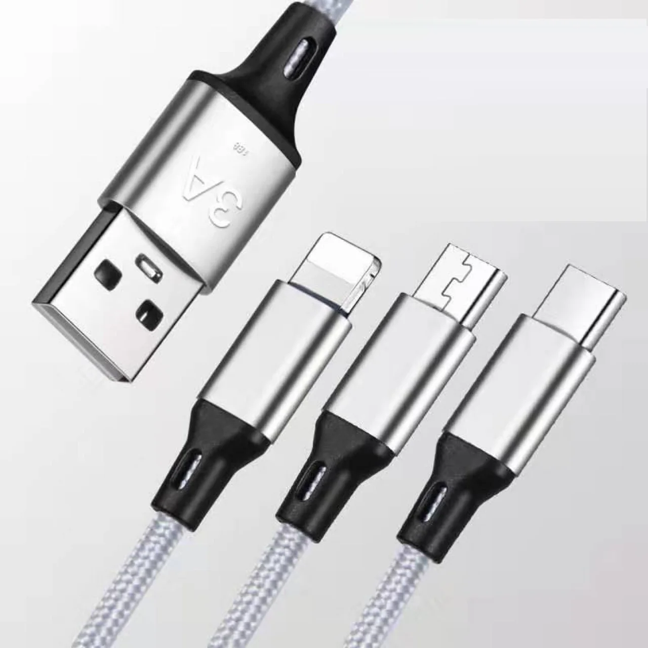 3 в 1 Тип C USB микро кабель 8 Pin мульти зарядное устройство для Samsung Xiaomi Huawei мобильный