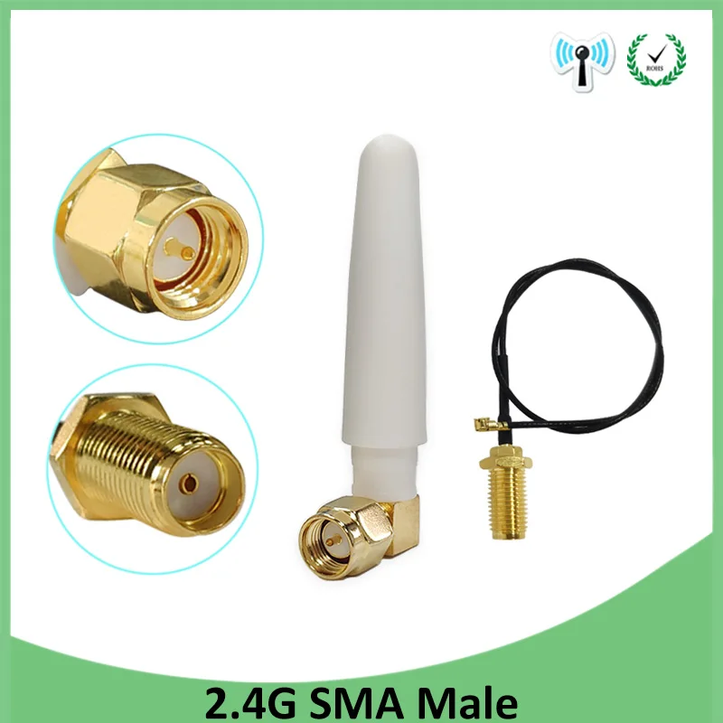 

2.4Ghz antenna wifi 3dbi SMA male 2.4G antena wifi antenne 2.4g aerial PCI U.FL IPX to RP-SMA Pigtail Cable for wifi router