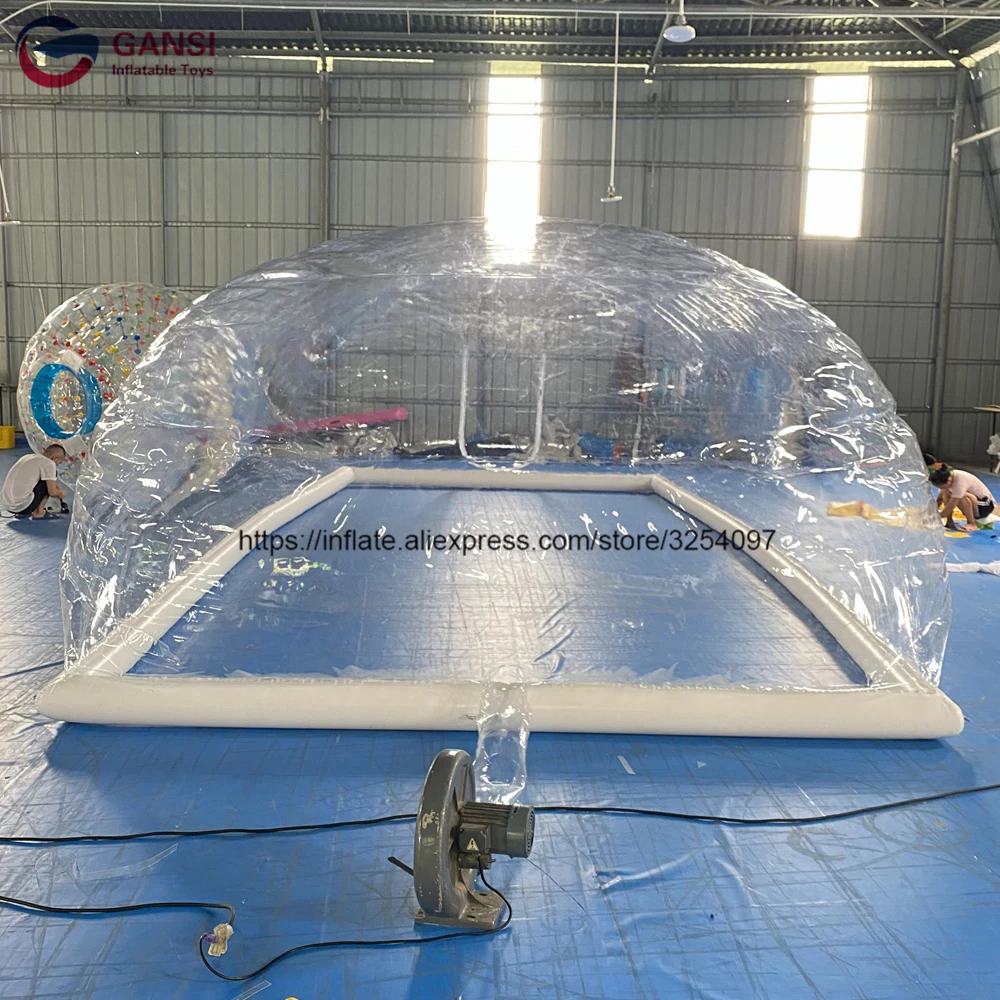 Индивидуальный Прозрачный чехол для бассейна прозрачный надувной купол |