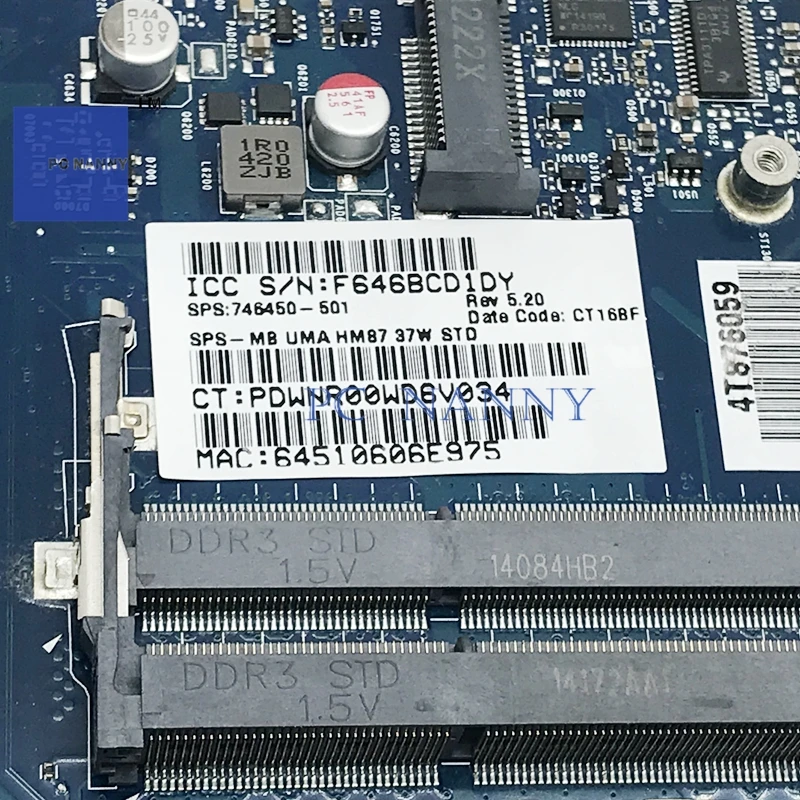 Материнская плата для ноутбука HP Envy 17-J017CL 17-J117CL M7-J003XX 746450-501-Системная материнская