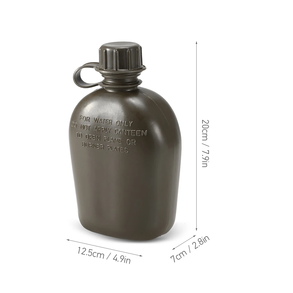 

1L Outdoor Military Canteen Bottle Camping Hiking Backpacking Survival Water Bottle Kettle with Cover