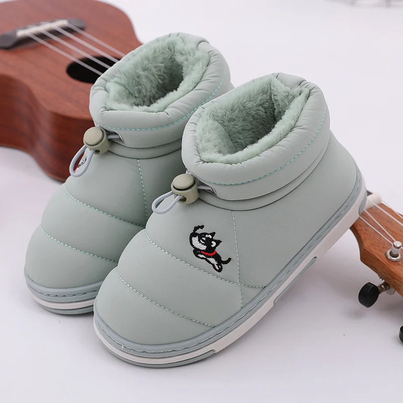Детские хлопковые ботинки плюшевые ботильоны детские зимние Водонепроницаемая