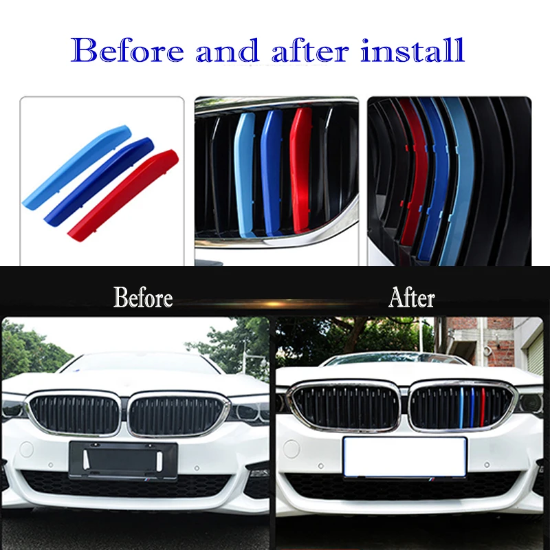 Racing Grill Clip FOR BMW Series 3 GT E36 G20 E90 E91 E92 E93 F30 F34 E46 1996-2020  M Performance Car Styling Accessories ABS images - 6