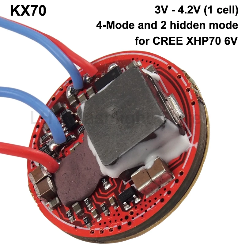 KX70 32 мм 4A 1-cell 6-Mode Boost Driver монтажная плата с боковым выключателем для Cree XHP70 6V(1 шт