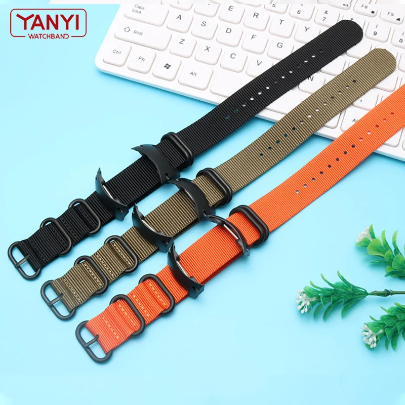 Nylon watchband for sunnto D4 D4i watch strap waterproof belt with rubber Interface Terminals Adapters wristwatches band