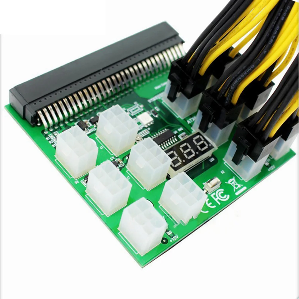 

Conversion +12pcs 6Pin to 8Pin 18AWG Power Cable Power Module Breakout Board for HP 750W 1200W PSU Server Power for BTC