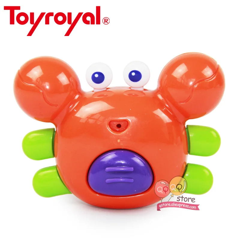 Toyroyal пресс и сквирт Игрушки для ванны летние игры океан печать с животными для детей Бассейн время спрей инструмент КИТ черепаха Краб печать - Цвет: 7172 Crab