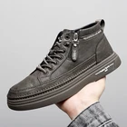 Мужские повседневные ботинки Cry  D, модные кожаные кроссовки в стиле милитари, резиновые, для работы, для пеших прогулок, Осень-зима