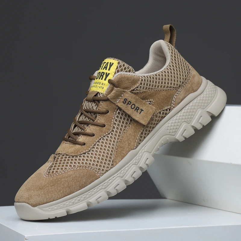 

Men Shoes Breathable Outdoor Sports Wearproof fashion Sneakers flat men mesh shoes trend men shoes Lightweight Soft sneakers men